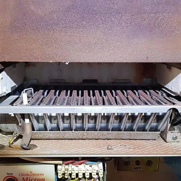 inside of a gas boiler